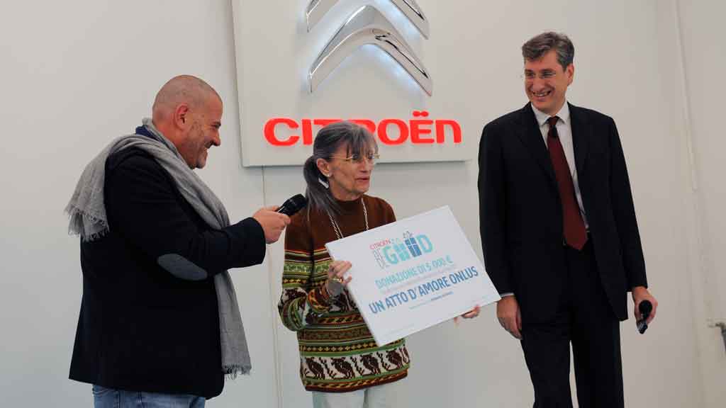 Giulio Golia, Marianna Antonioli e Marco Freschi di Citroen Italia
